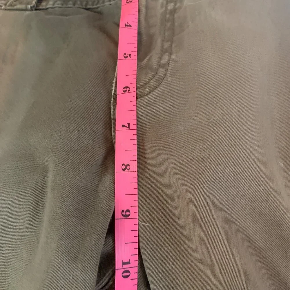 VTG Y2K Women's Cargo Shorts Mid Rise Brown Sz 34‎ Casual Pockets